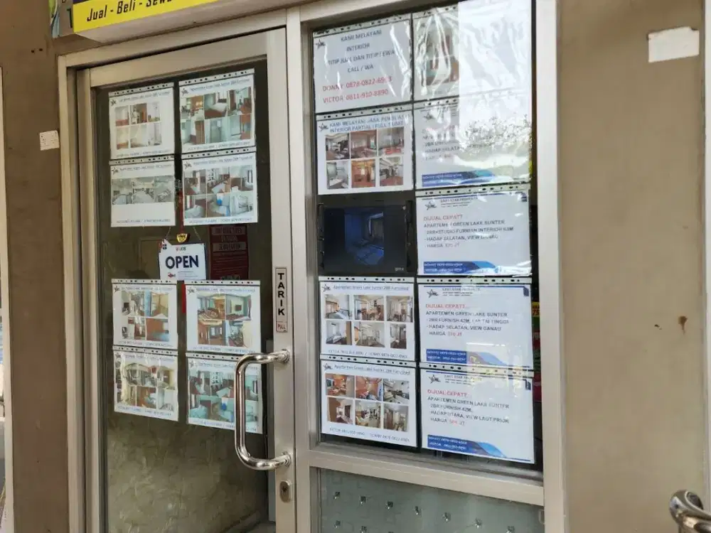 jual cepat apartemen green lake sunter,tower southern,2kamar,sertifikat,harga 575 jt nego sampai jadi