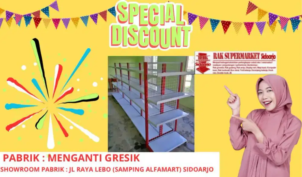 Rak minimarket gondrola rak penutup