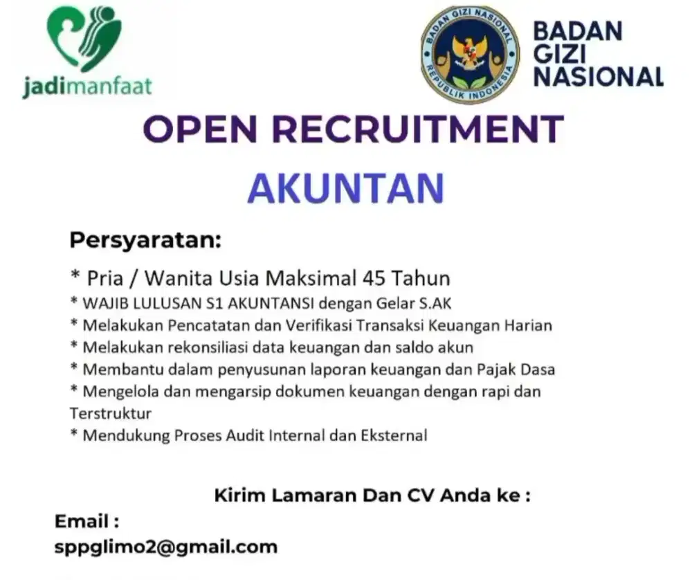 Lowongan kerja akuntan