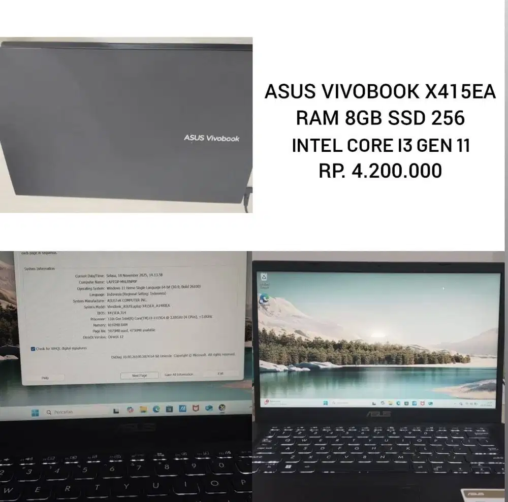 ASUS VivoBook X415EA – Ringan, Cepat, dan Elegan!
