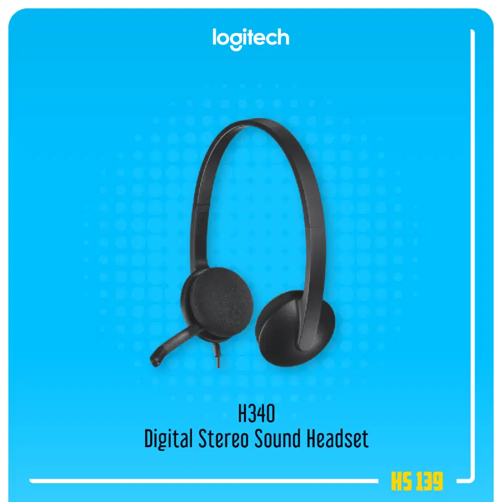 Logitech H340 Digital Stereo Sound Headset with Noise-Caceling Microph