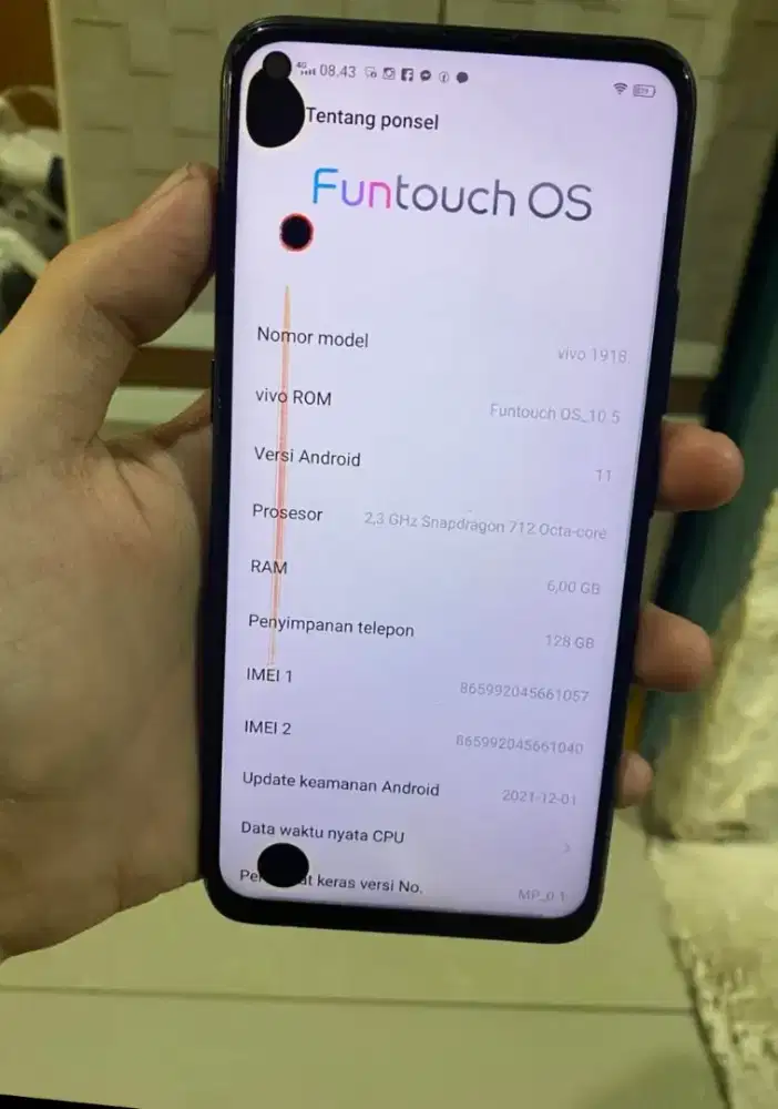 Vivo Z1 pro 6/128 ex resmi snapdragon 712 AIE