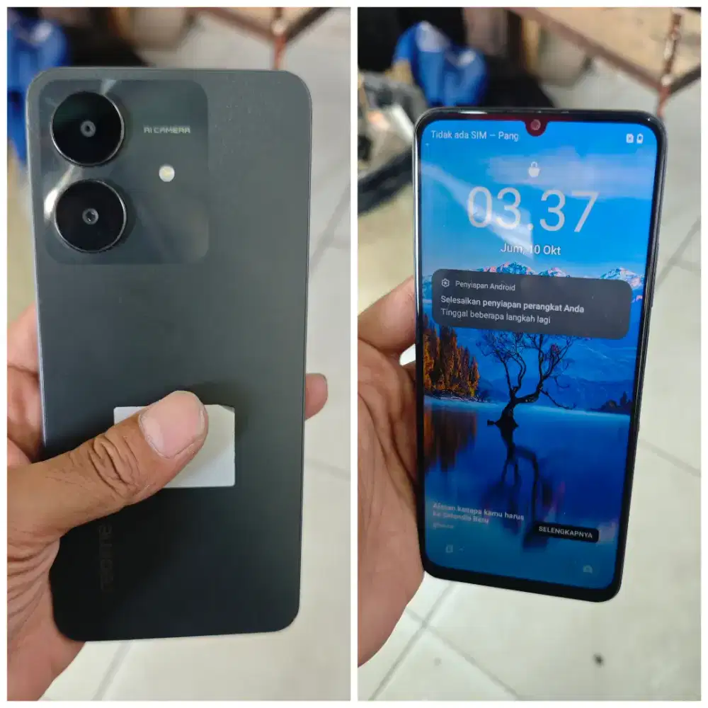 Realme note 60x finger 4/64gb mulus gres normal blm service