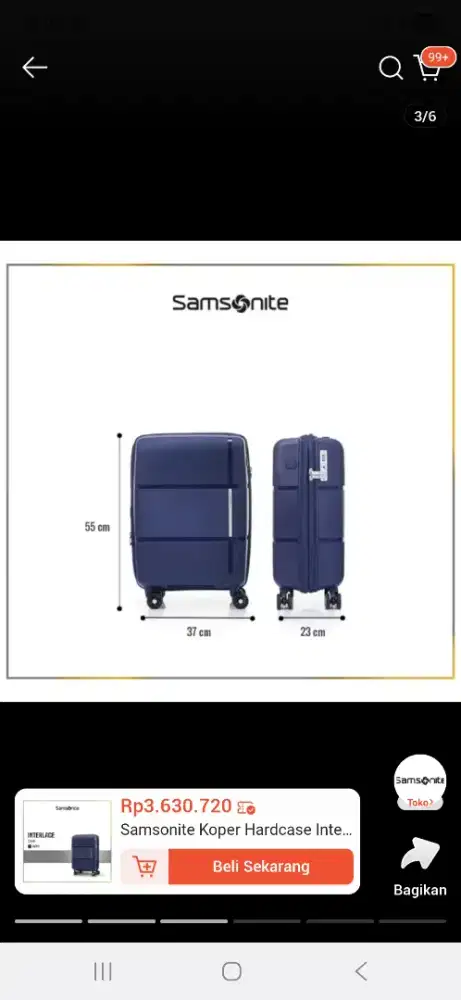 DIjual Koper SAMSONITE BARU 3 Jutaan