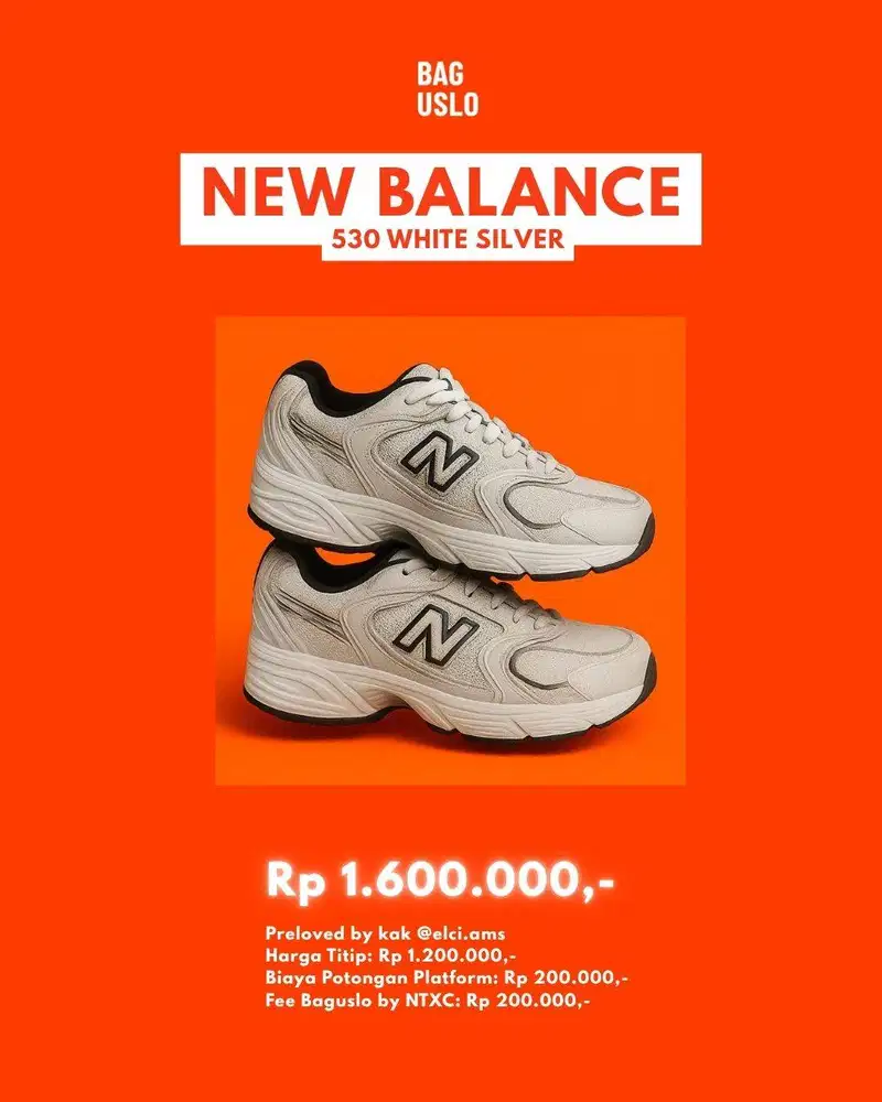 New Balance 530 White Silver Navy Size 38 | Bisa COD Depok & Jakarta