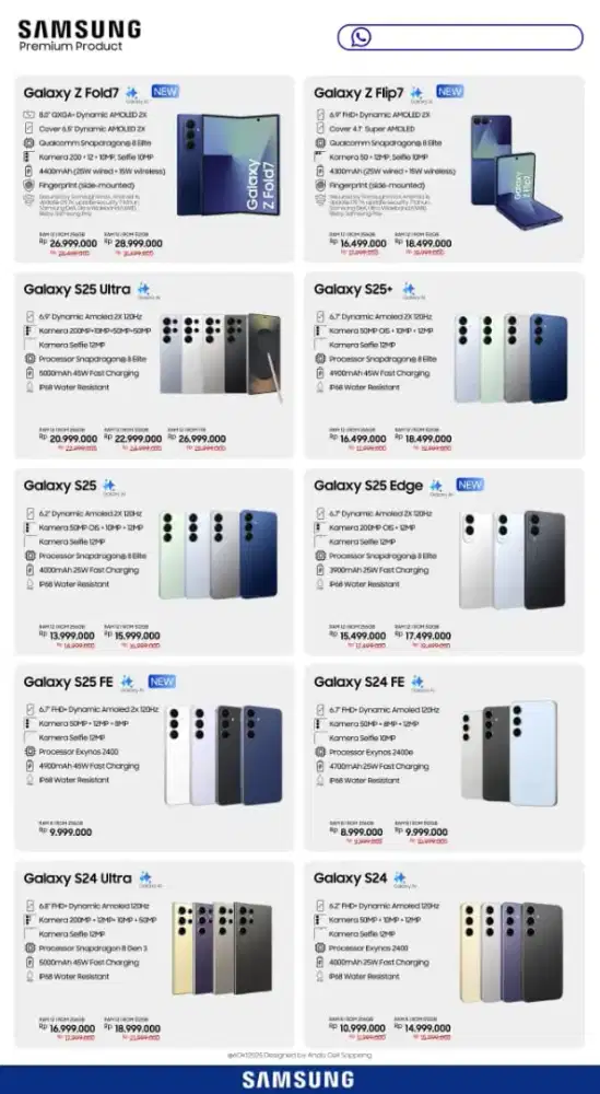 Promo SAMSUNG galaxy  Z dan S series cicilan 0 pesen langsung ACC