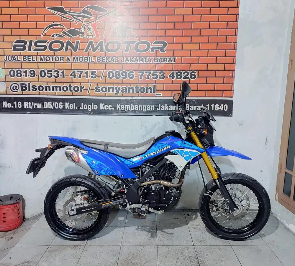 KAWASAKI DTRACKER SE KLX USD 150 TAHUN 2020 ISTIMEWA BIRU HITAM