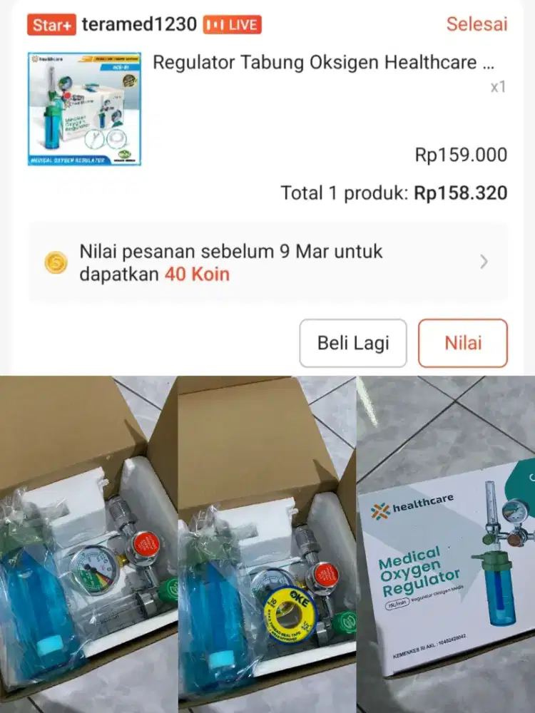 Regulator Oksigen Merk Onehealth