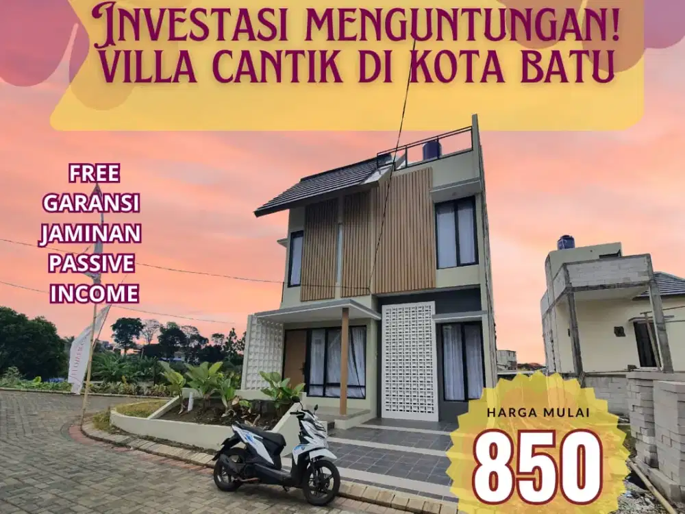 Villa Cantik di Batu – Akses Wisata Mudah, Cocok Investasi & Staycation!