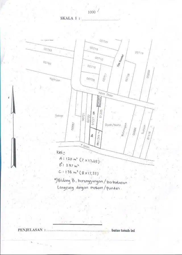 TANAH PEKARANGAN SHM 0 JALAN COR & PAVING DEKAT PASAR POHJEJER