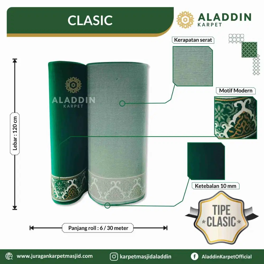 Karpet Masjid Murah Classic - Bisa Potong Sesuai Ukuran