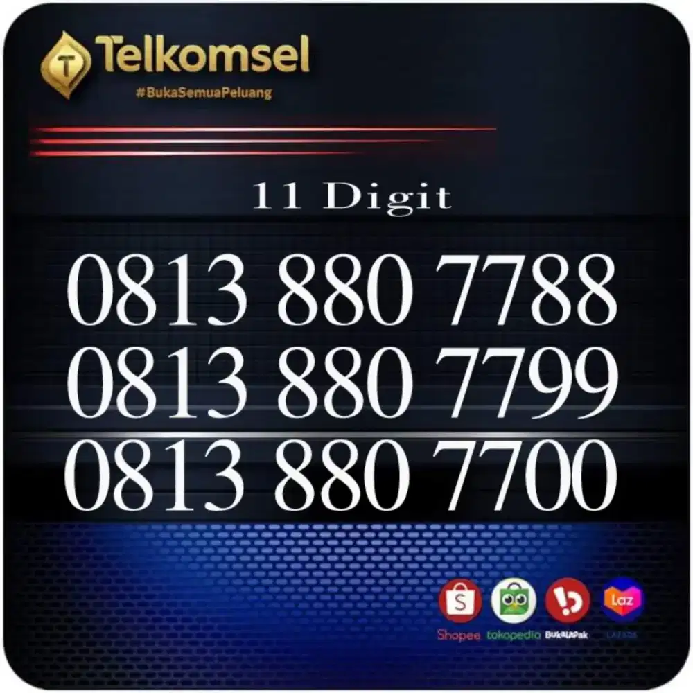 Nomor Cantik Keren Rapi  Hoki  Telkomsel SimPATI 11 Digit  seri  880