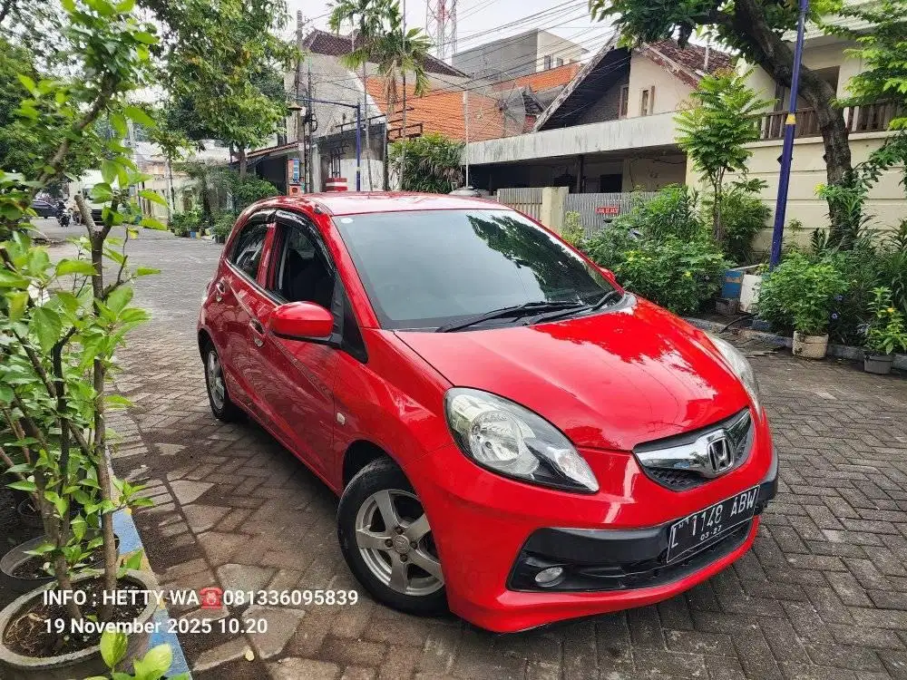 HONDA BRIO E 2016 MATIC MERAH
