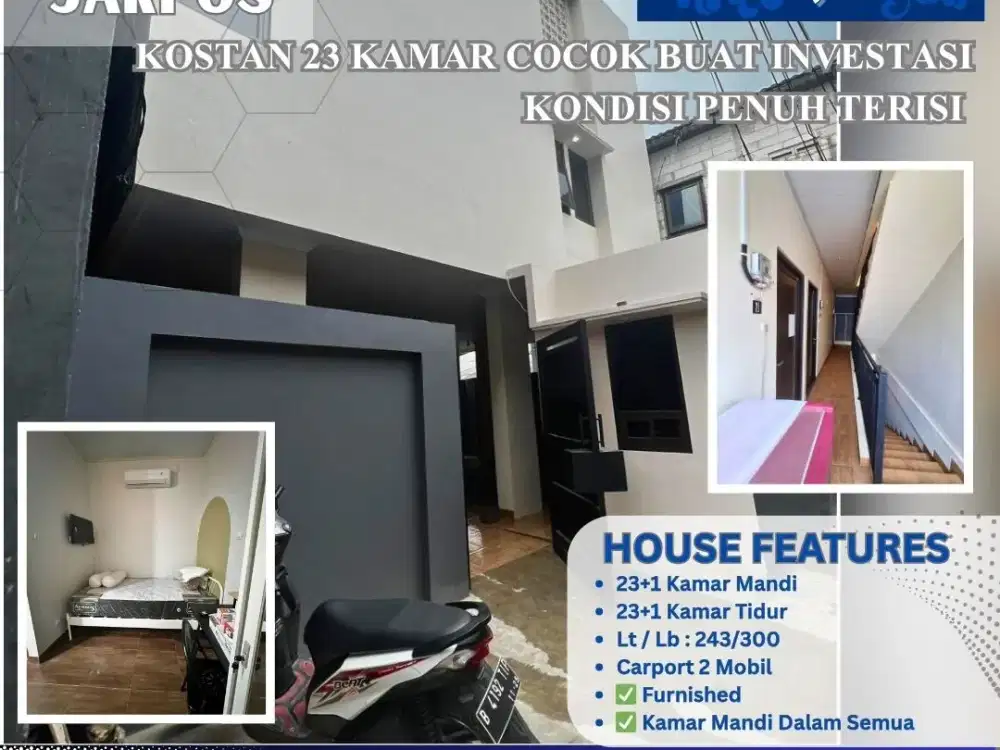 Kost Eksklusif 23 Kamar – Rawasari Cempaka Putih Full Terisi & Siap Melanjutkan Bisnis ZN74