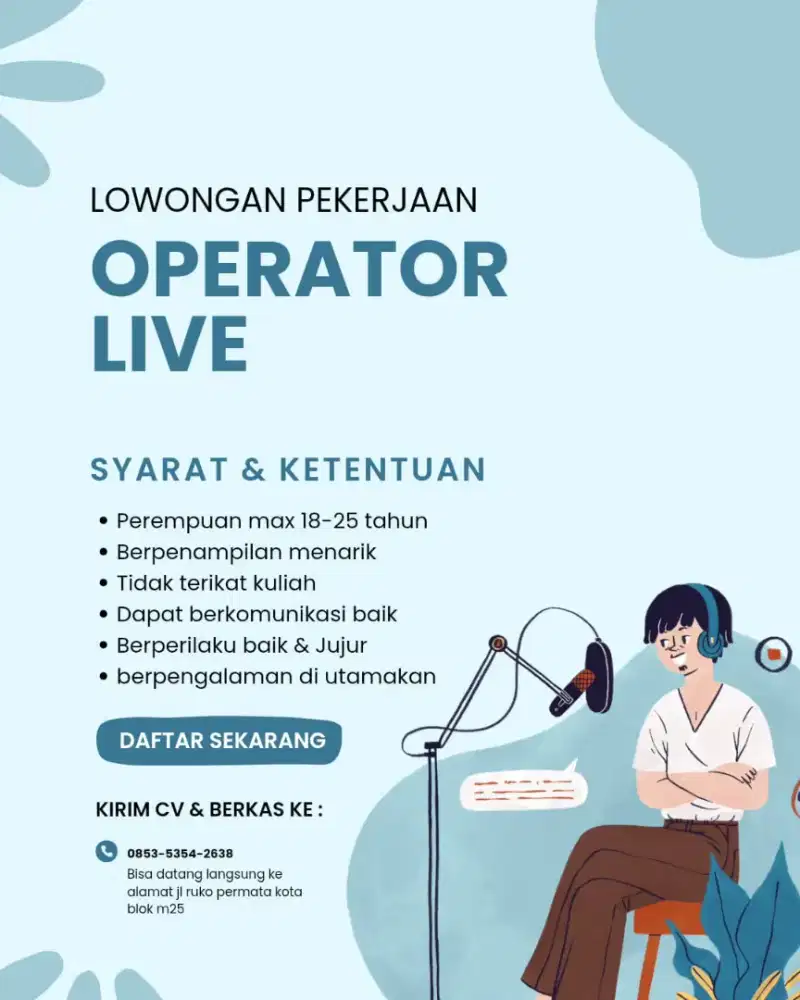 Lowongan operator live