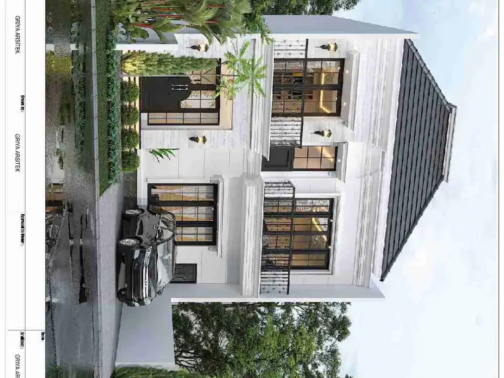 Rumah modern bangunan baru perumahan araya