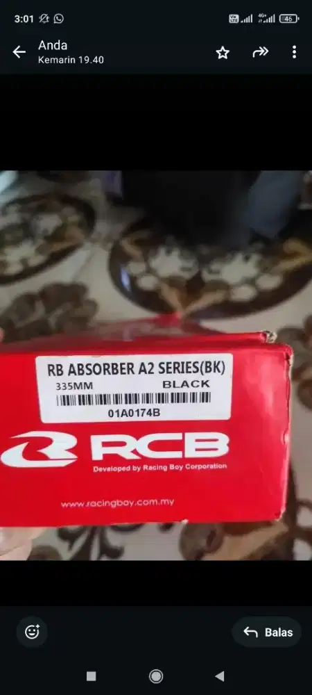 Rcb pemakain 3 bulan