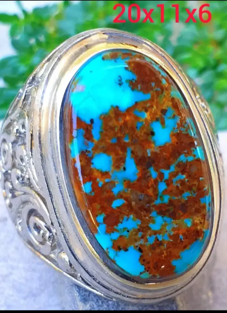 Pirus Persia Biru Fancy Serat emas