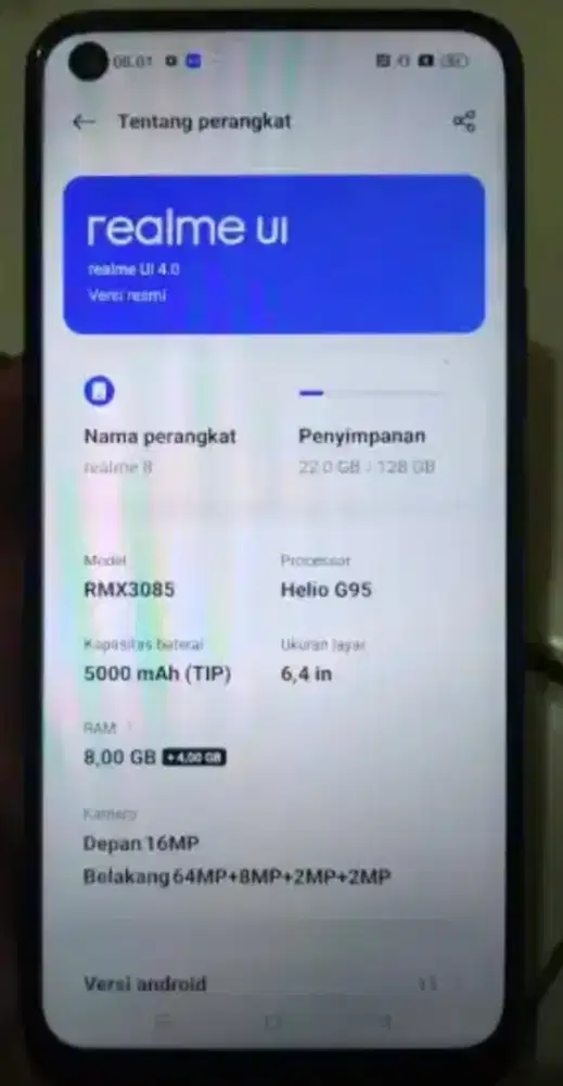 Realme 8 ram 8gb 128gb