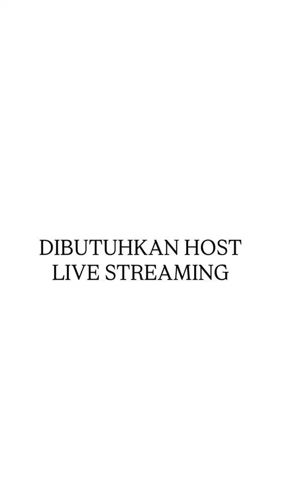 DIBUTUHKAN HOST LIVE STREAMING PRODUK FASHION