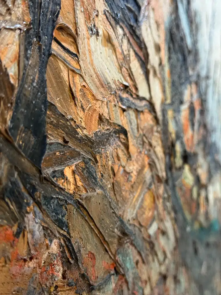 Lukisan Kampung Perahu Nelayan by Mozes Misdy