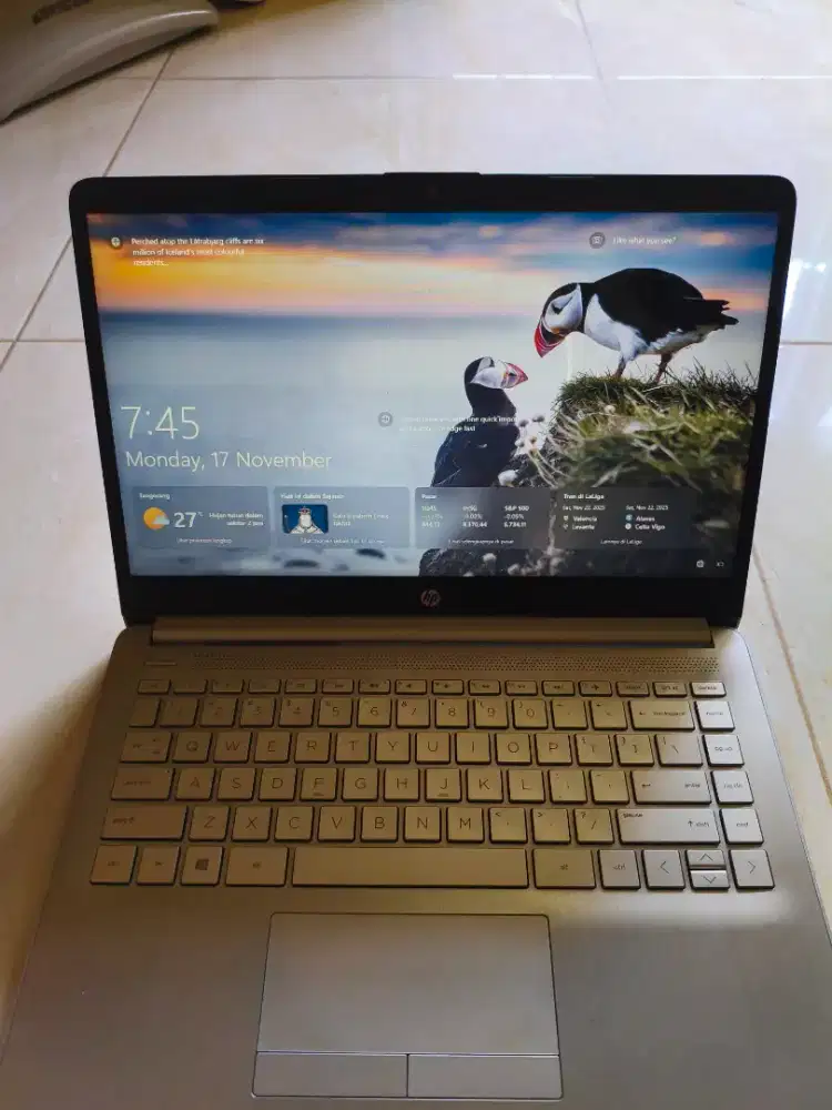 Laptop hp 14s dk0073au second Dijual