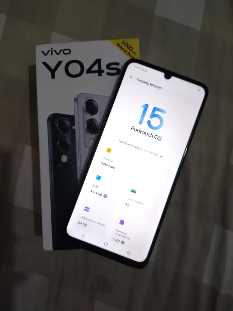 Vivo y04s 4/64 masih garansi