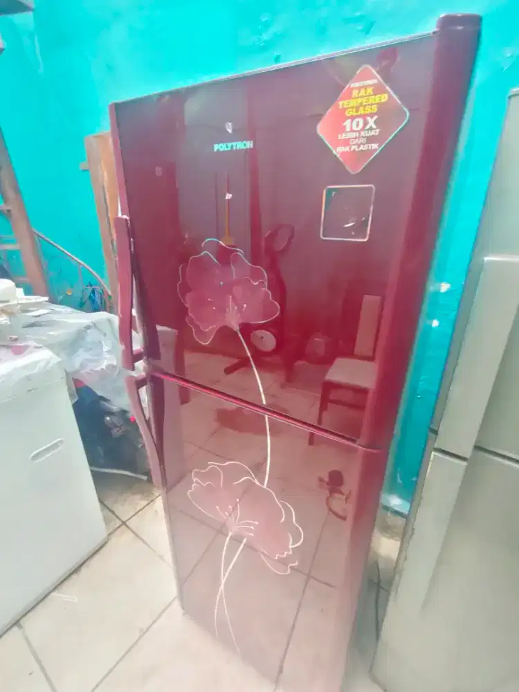 Jual kulkas 2 pintu Polytron dingin normal