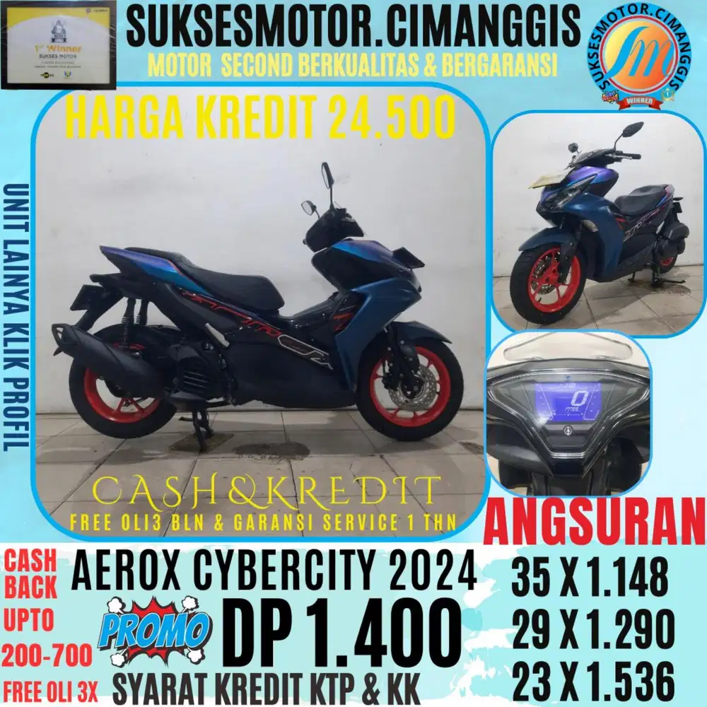DP 1.4 AEROX CYBERCITY BERGARANSI SERVICE 1 THN FREE OLI 3BLN
