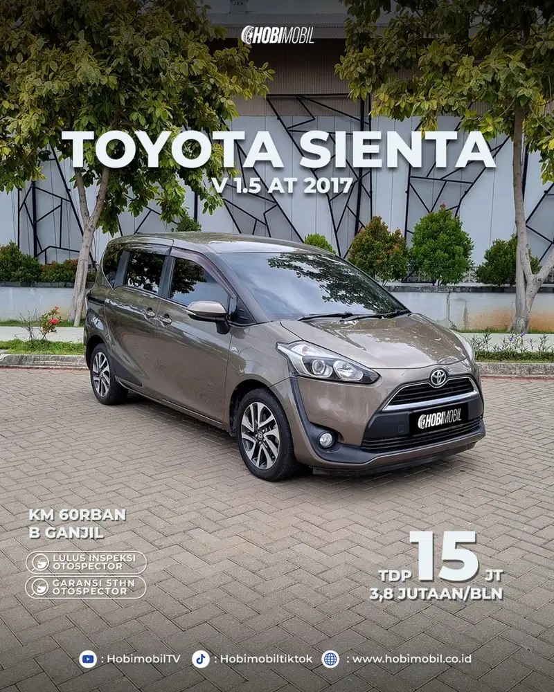 Sienta V 1.5 AT Thn 2017 Pemakaian 2018