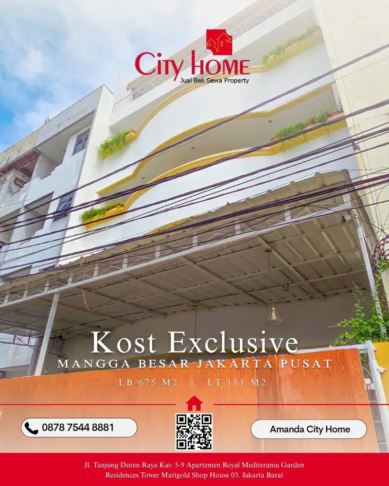 Dijual cepat bangunan kost Mangga Besar, Investasi Jangka Panjang