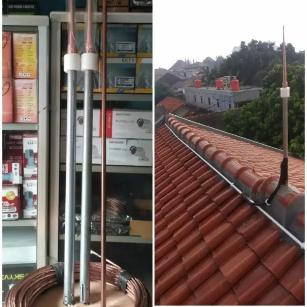 Berikut pasang penangkal petir komvesional anti petir