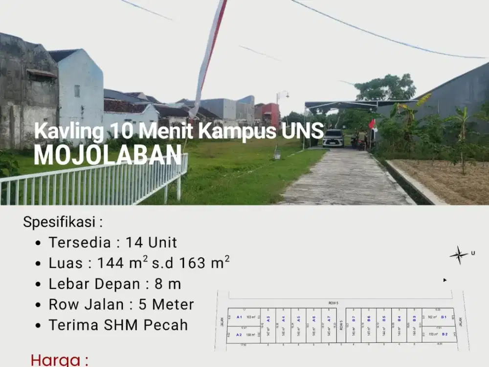 5 Menit Solo Safari Kavling Standar Perumahan Belakang Mitra Jaten