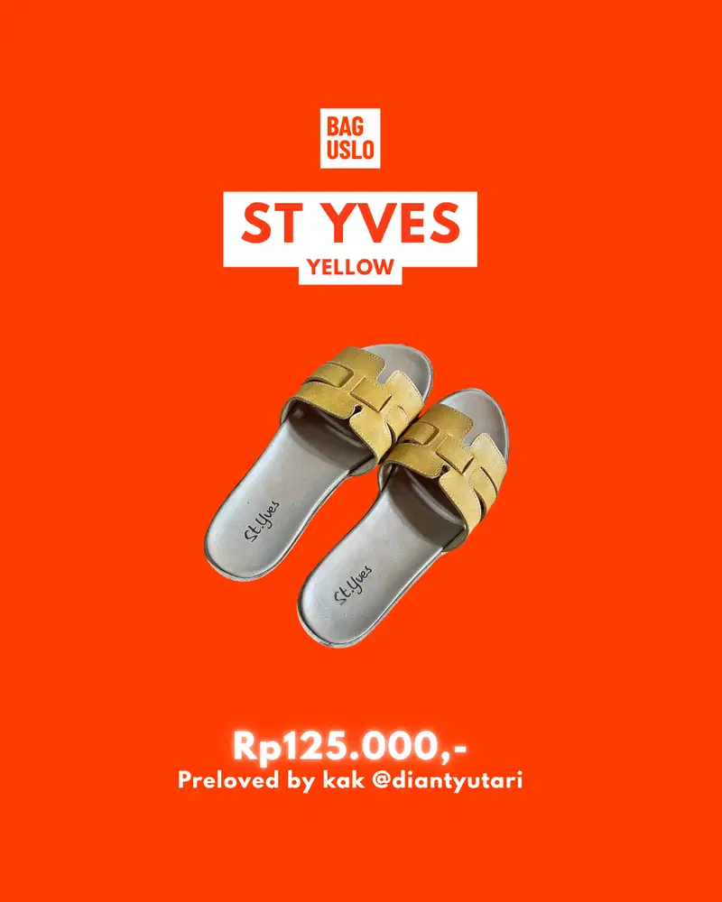 ST.YVES Sandal Flat Wanita | KUNING | Preloved | Bisa COD Depok