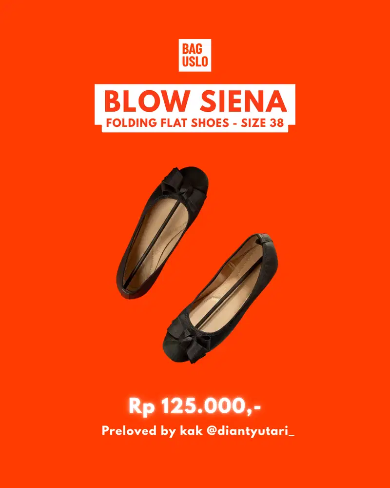 Blow Flatshoes Black Preloved | Ukuran 37 | Bisa COD Depok