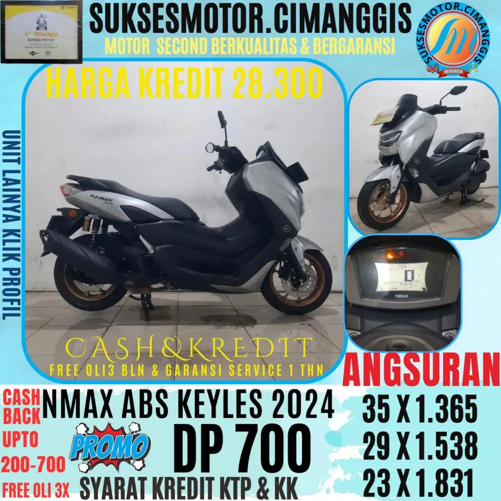 DP 700 NMAX 155 ABS KEYLESS BERGARANSI, 1 THN SERVICE FREE OLI3BLN