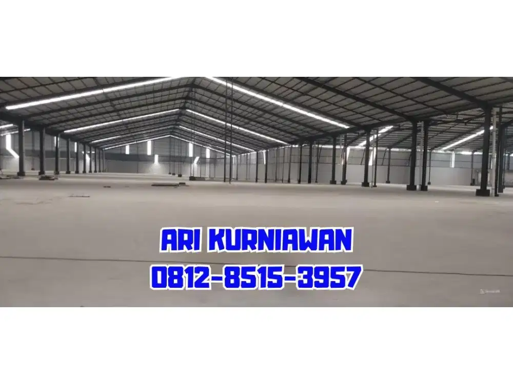 2 Hektar, Izin Industri, Harga Terbaik 49rb/m²! Sewa Gudang LEGOK Siap Pakai