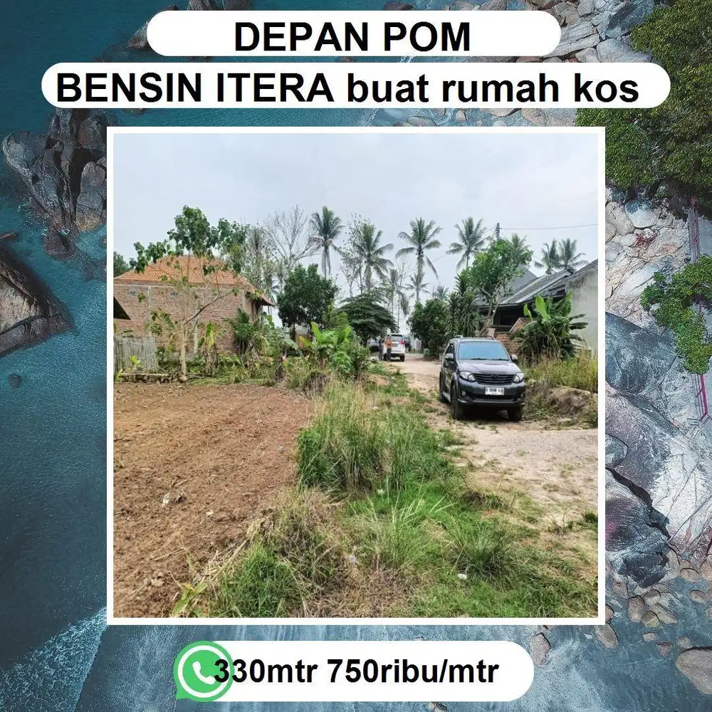 Tanah siap bangun LOKASI SANGAT STRATEGIS dekat DENGAN Kampus  ITERA