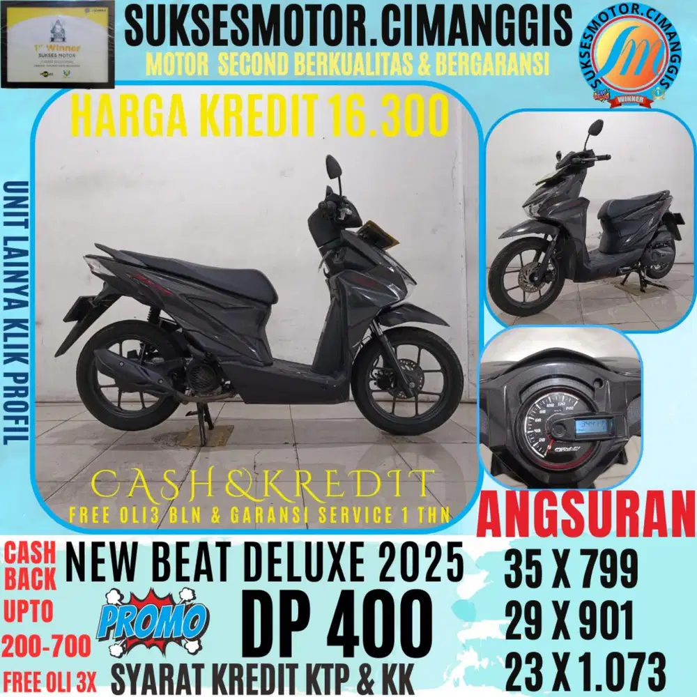 DP 400 NEW BEAT DLX BERGARANSI, 1 THN SERVICE FREE OLI3BLN