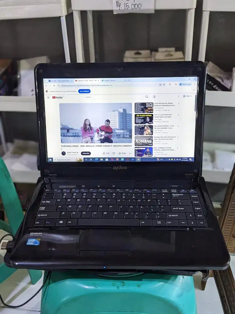 Laptop Axio Core i5 ssd 128 siap pakai