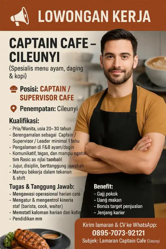 Barang kali ada yg mau kerja