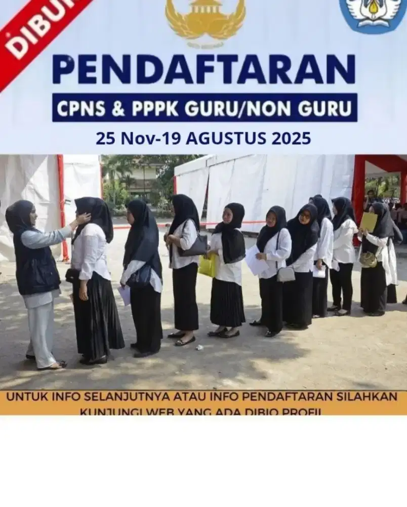 pendaftaran CPNS dan PPPK
2025 telah dibuka