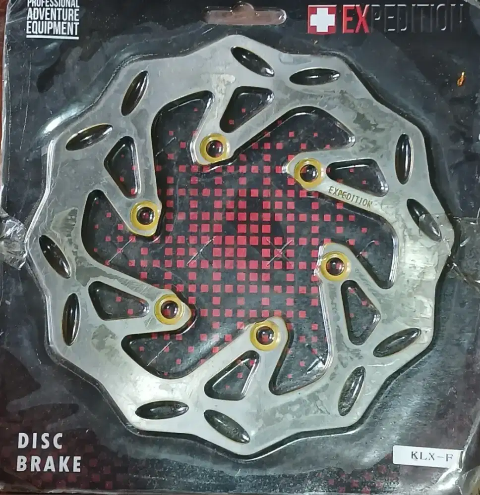 Disc brake atau cakram KLX bagian dpn blkg set  EXPEDITION BARU SEGEL