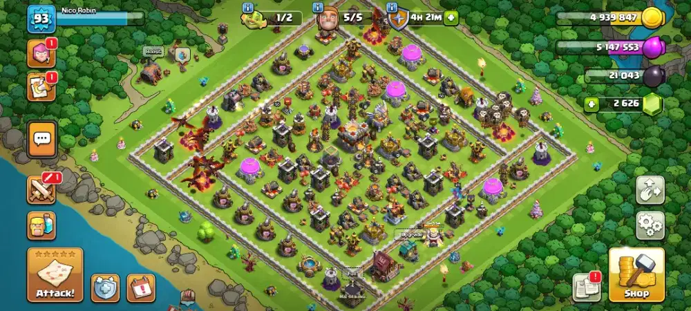 Town Hall 11 Clash Of Clans Super MAX (baca deskripsi)
