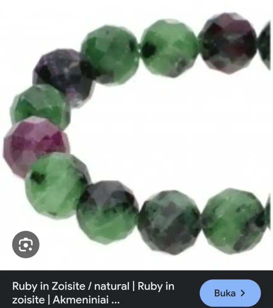 Gelang manik batu Ruby zoosite catting