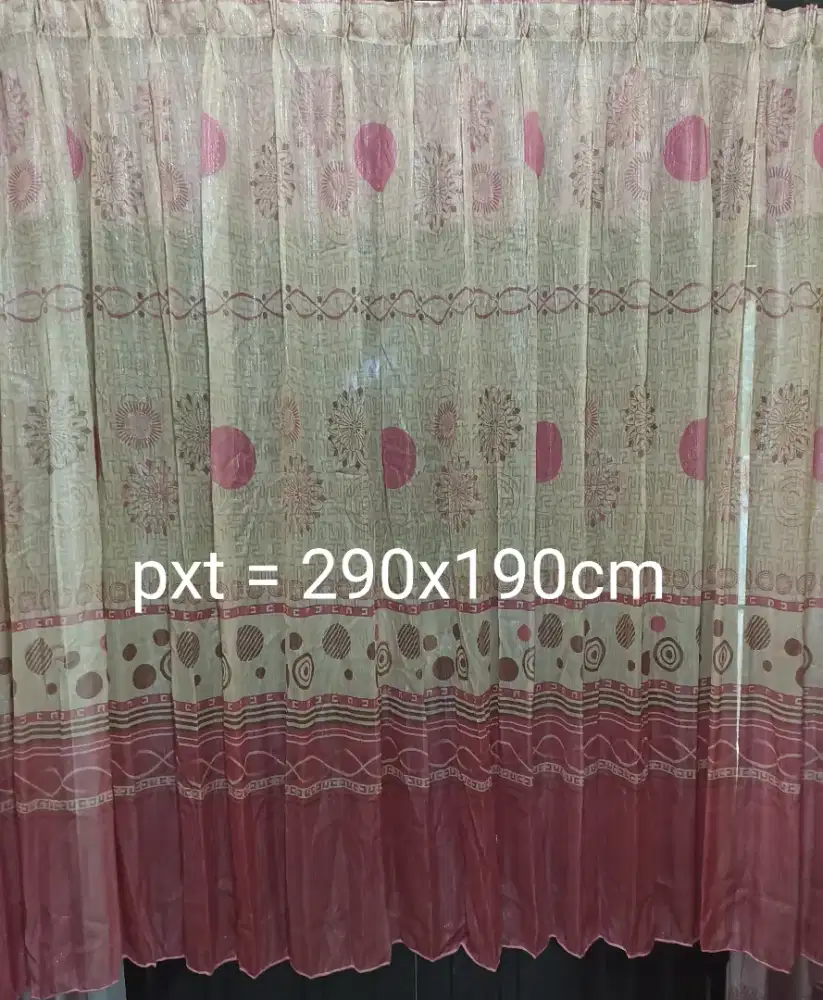 Jual gorden cantik dan rellnya (290x190cm)