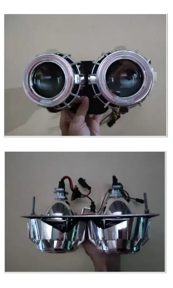 LAMPU PROJIE HID XENON 3 INCH 6000K PUTIH BEKAS BAGUS