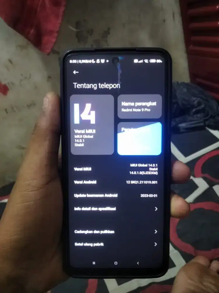 Redmi note 9pro 6/64 fullset. Nfc