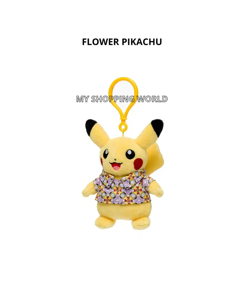 BAG CHARM PIKACHU FLOWER BATIK JISOO BLACKPINK GANTUNGAN KUNCI PIKACHU