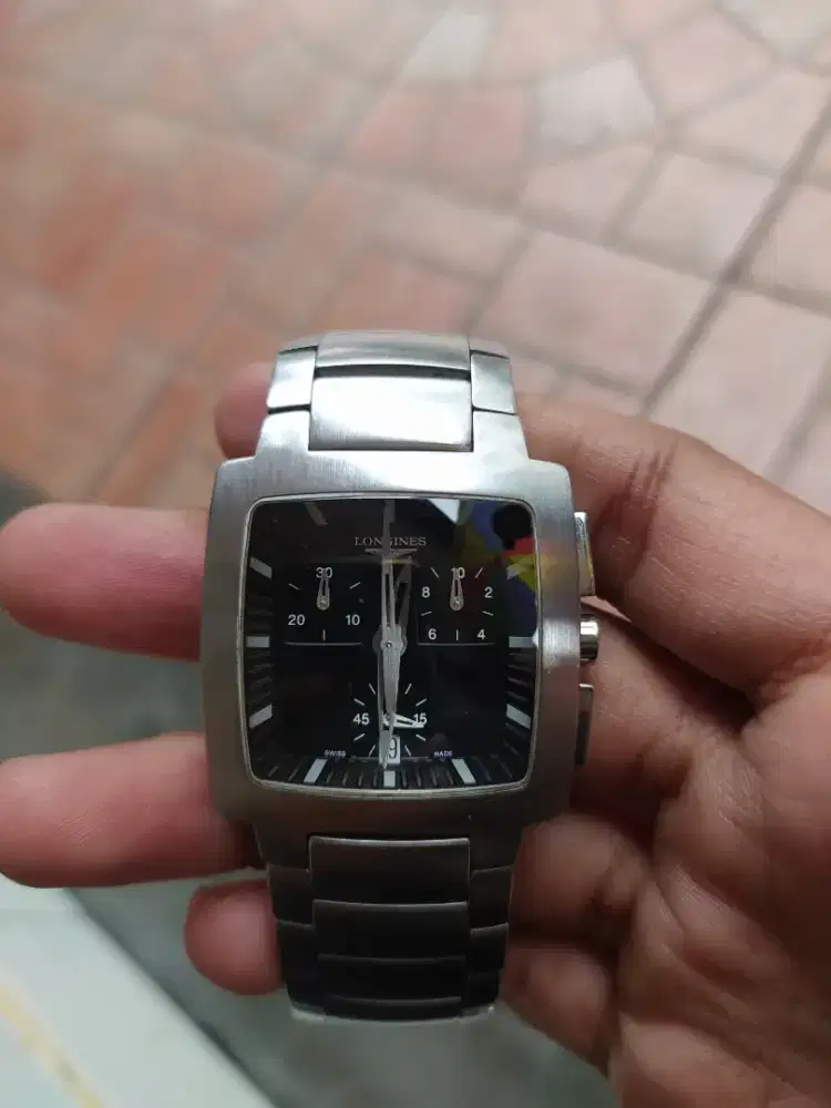 Jam Tangan Longines Oposition Chronograph Black